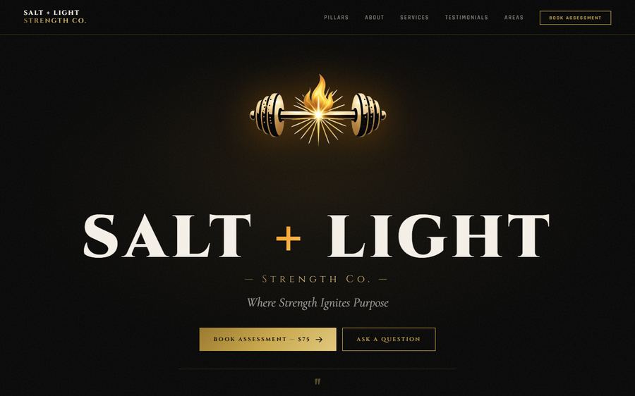 Salt + Light Strength Co. website