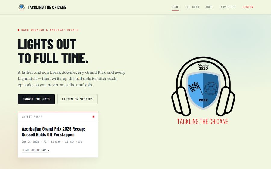Tackling The Chicane website